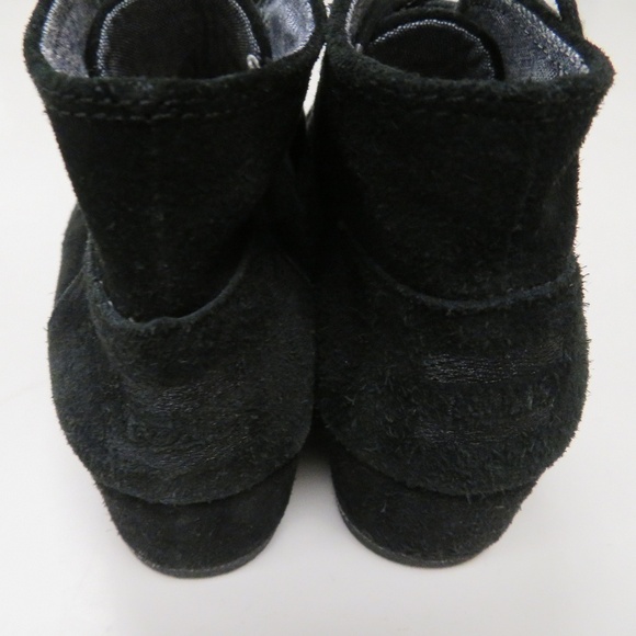 TOMS Desert Wedge Heel Ankle Boots Booties Black‎ 5 - Picture 3 of 8